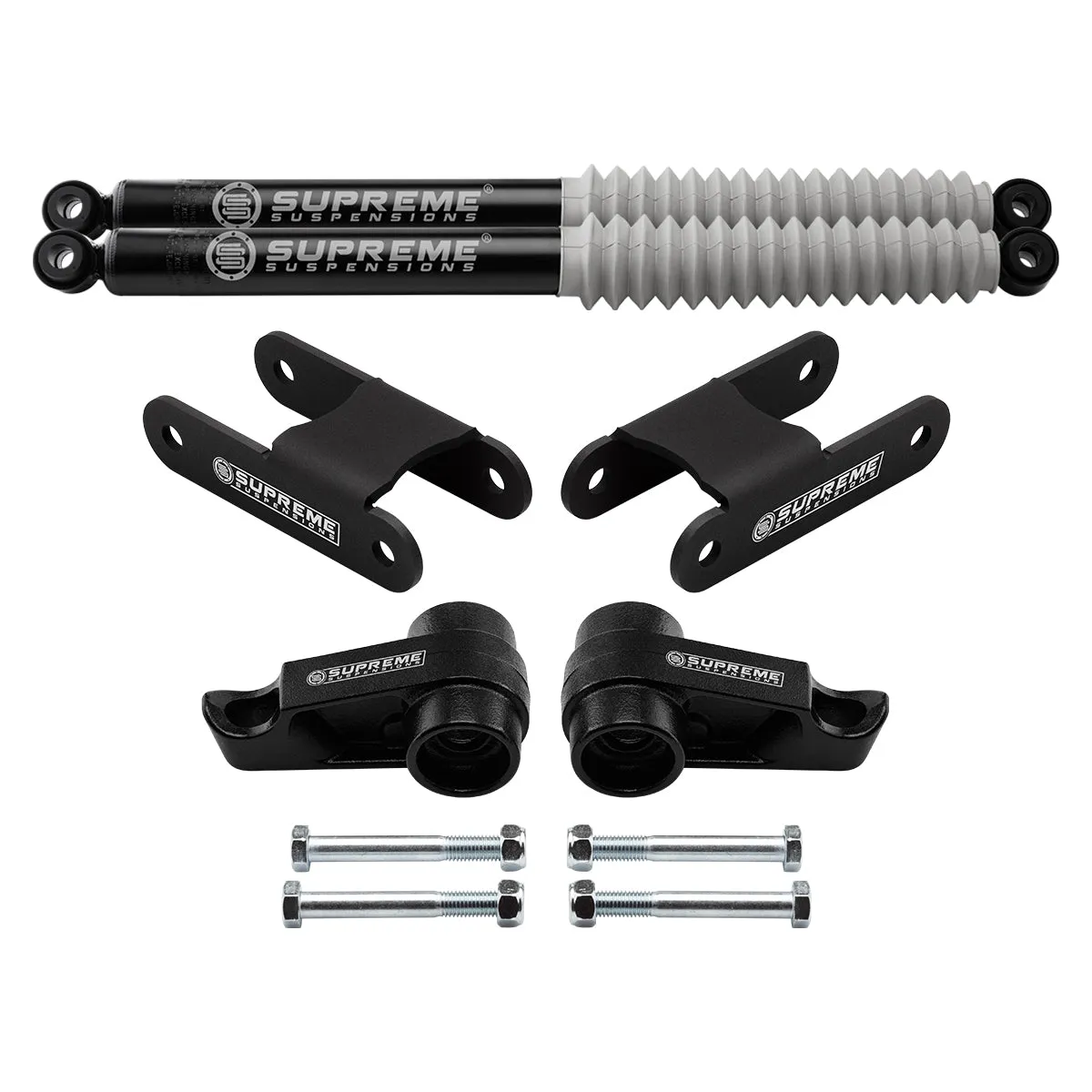 2004-2012 Chevrolet Colorado 1-3" Front   2" Rear Lift Kit with Supreme Suspensions MAX Performance Rear Shocks 4WD