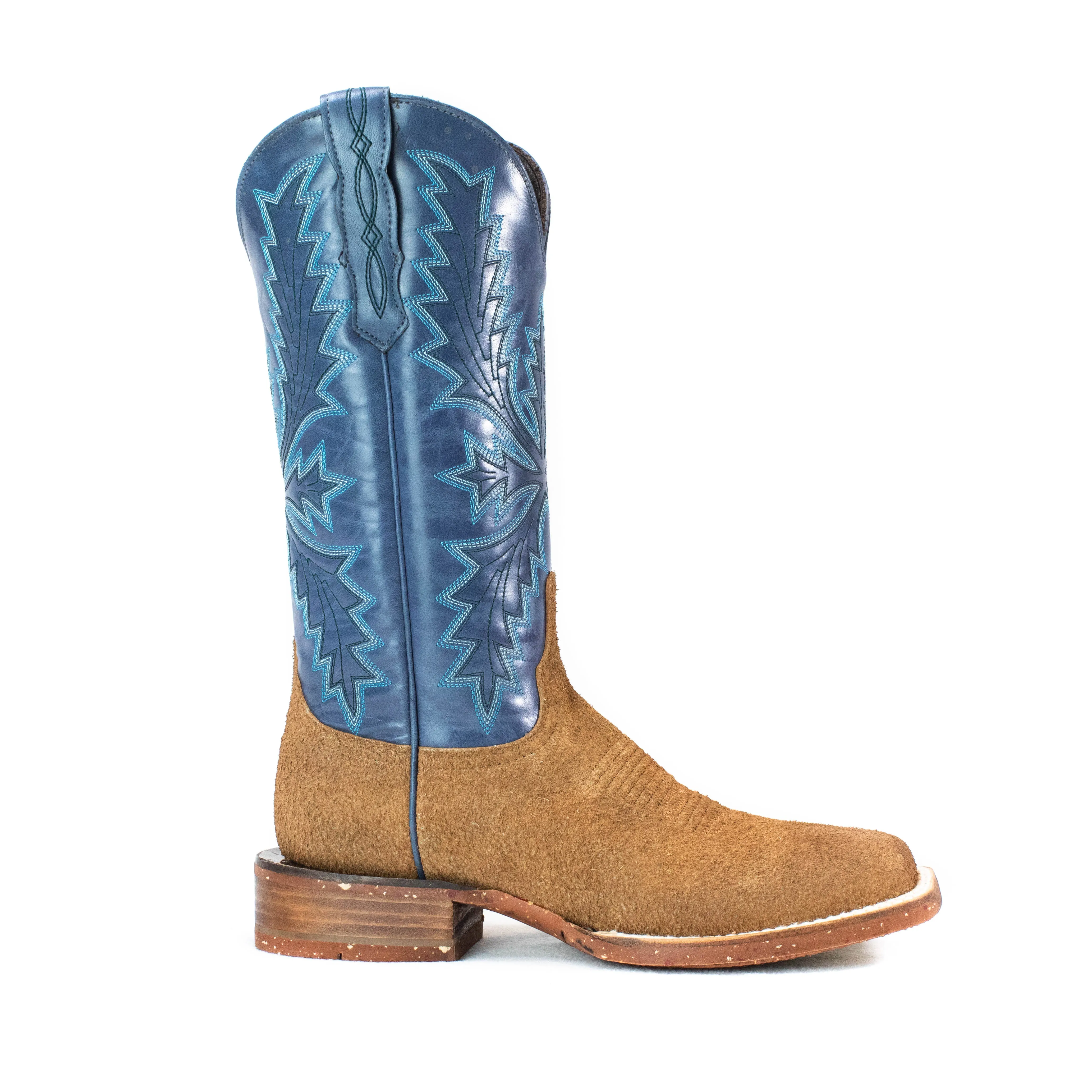 Abby (Rubber Sole) - Square Toe in Blue