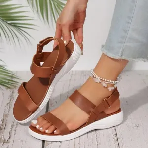 Adjustable Orthopedic Sandals with Contoured Footbed