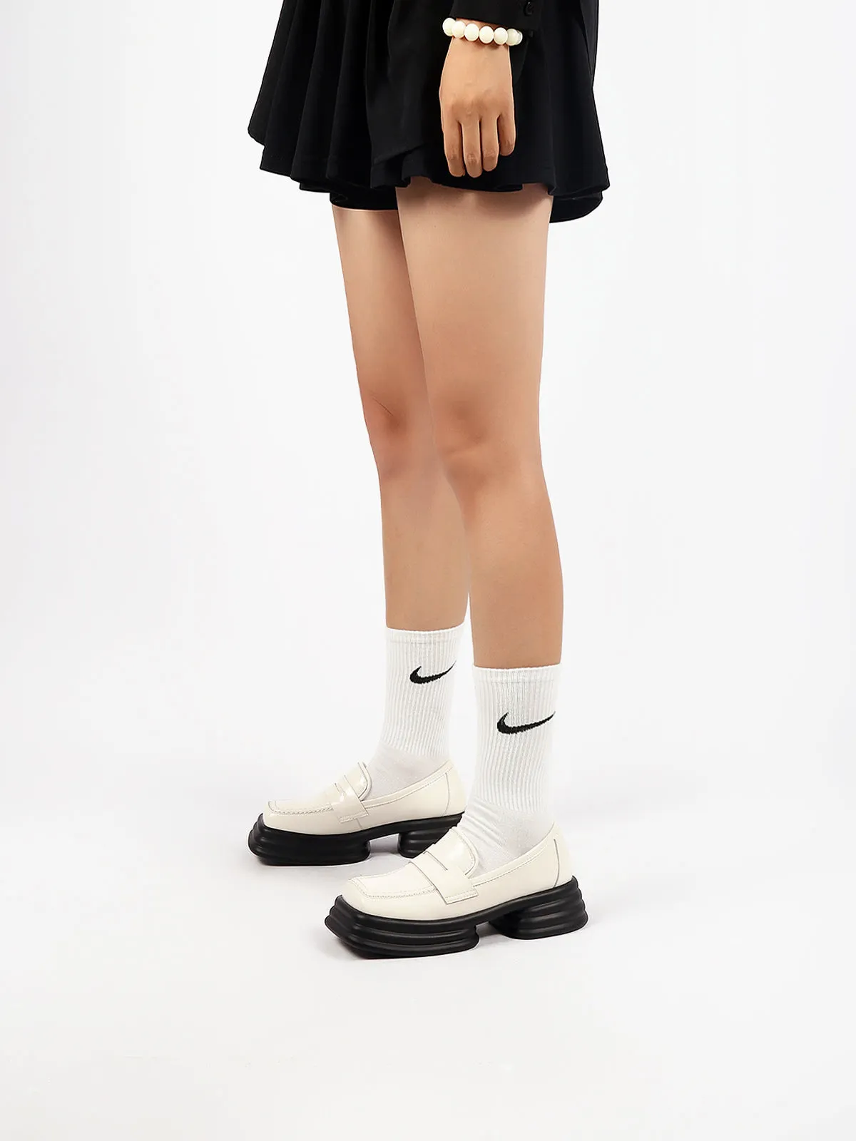 Agnelle Leather Loafer Cream