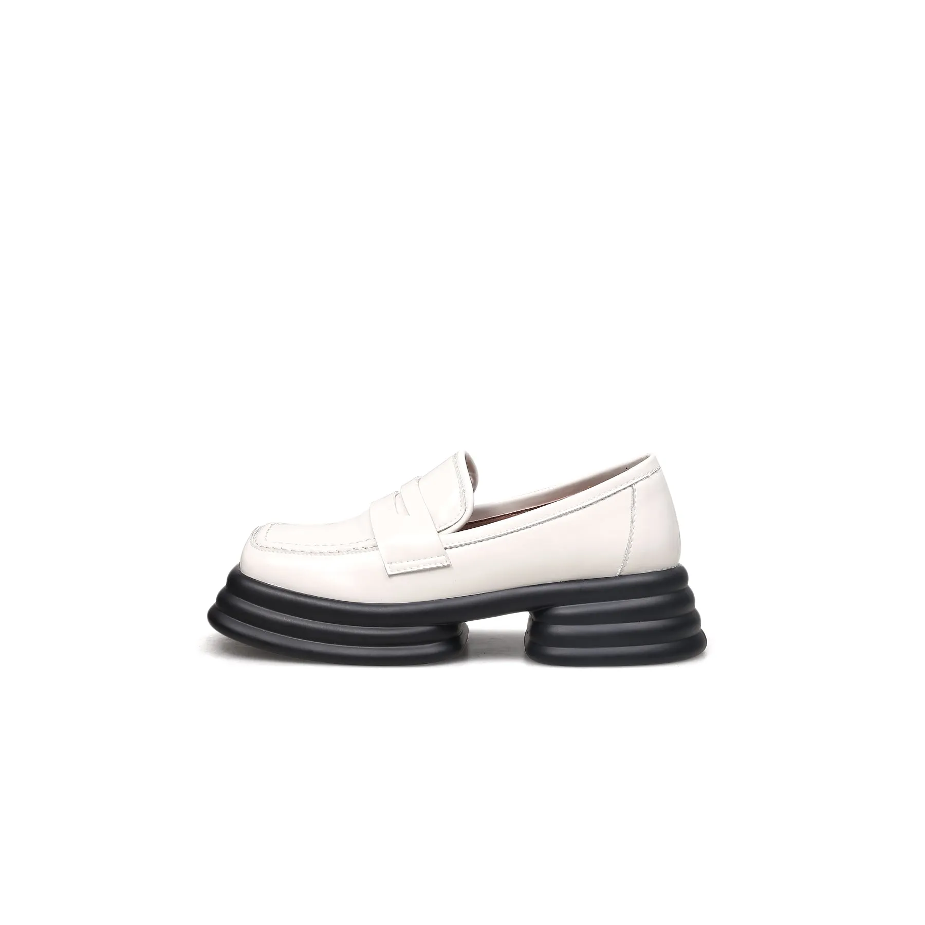 Agnelle Leather Loafer Cream