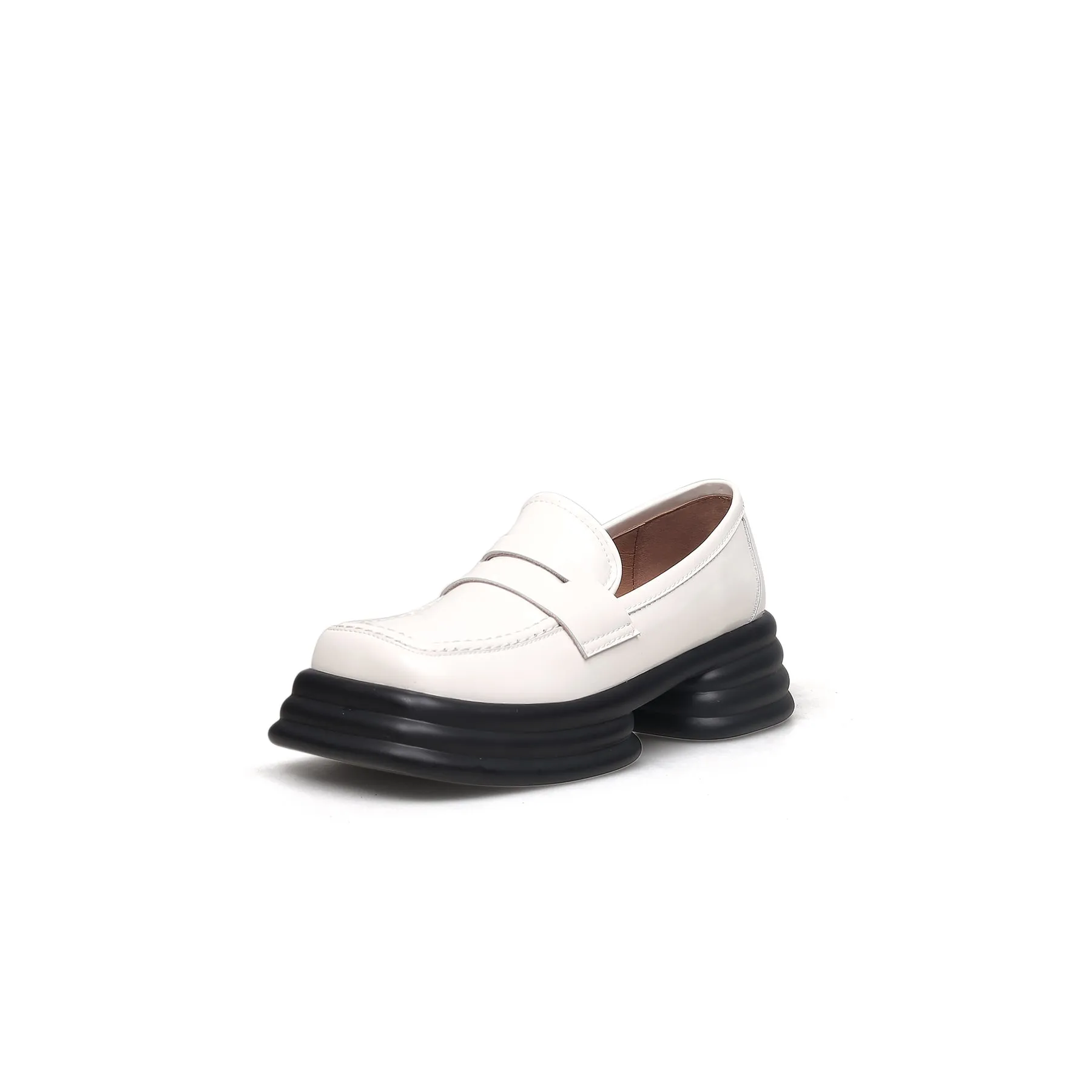 Agnelle Leather Loafer Cream