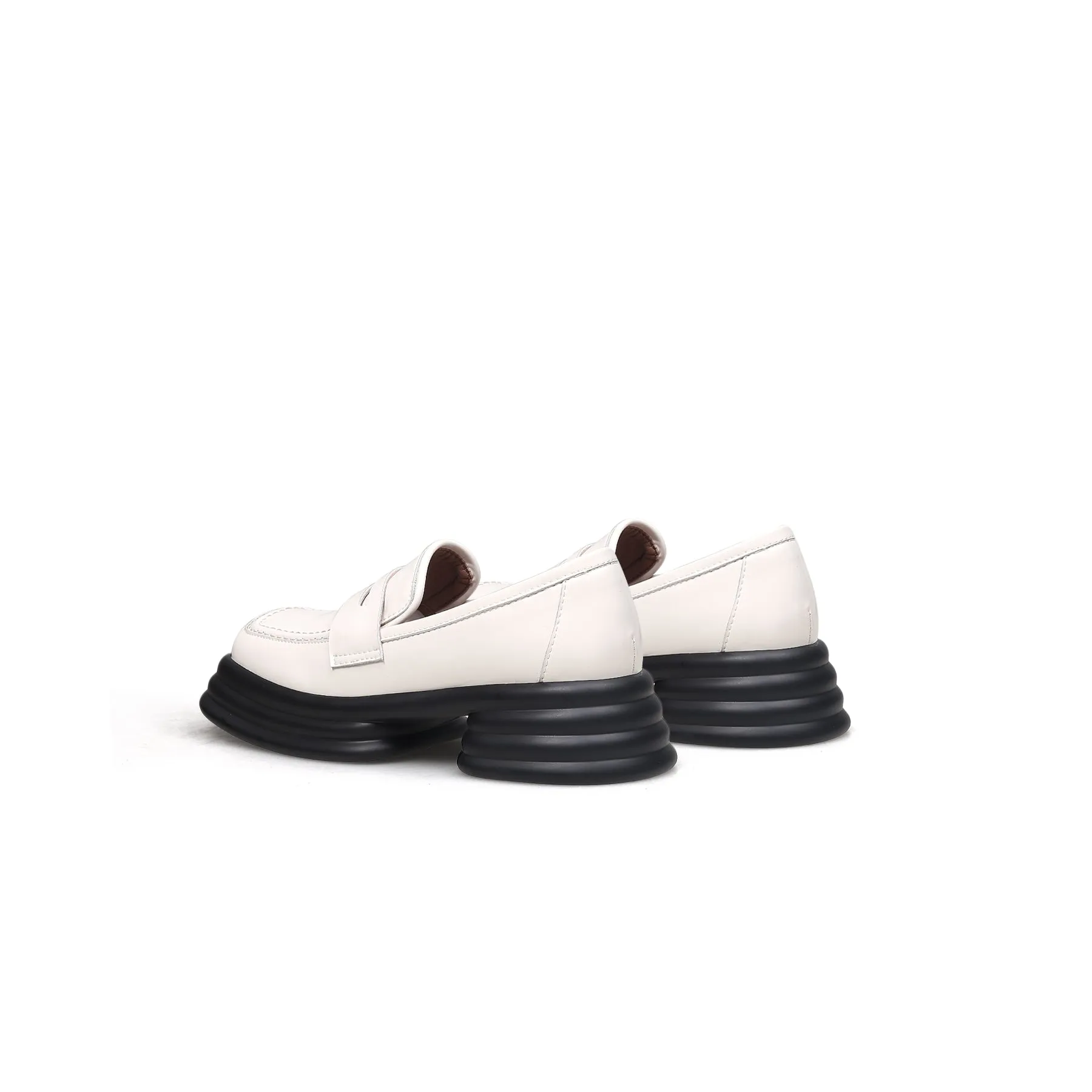 Agnelle Leather Loafer Cream
