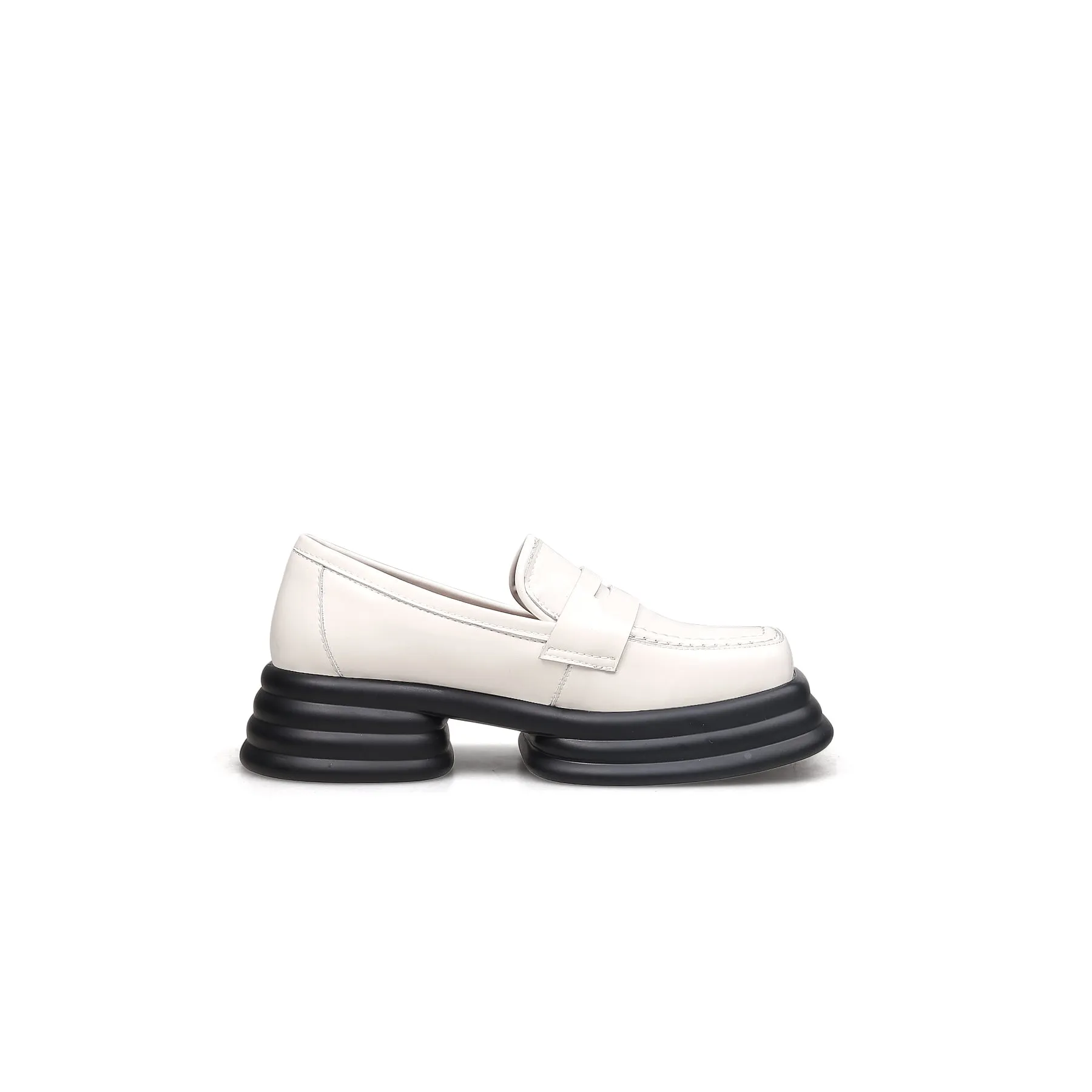 Agnelle Leather Loafer Cream