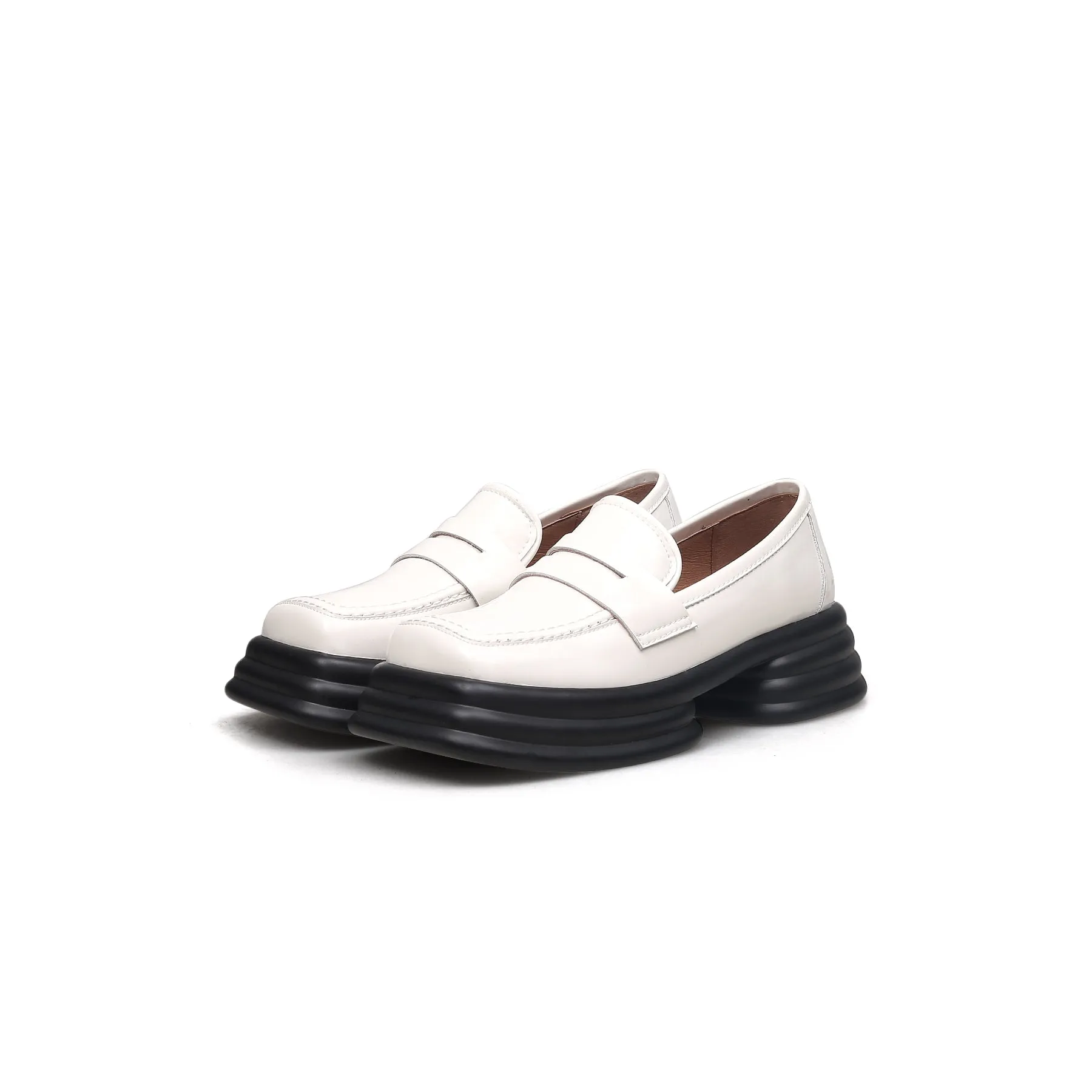 Agnelle Leather Loafer Cream