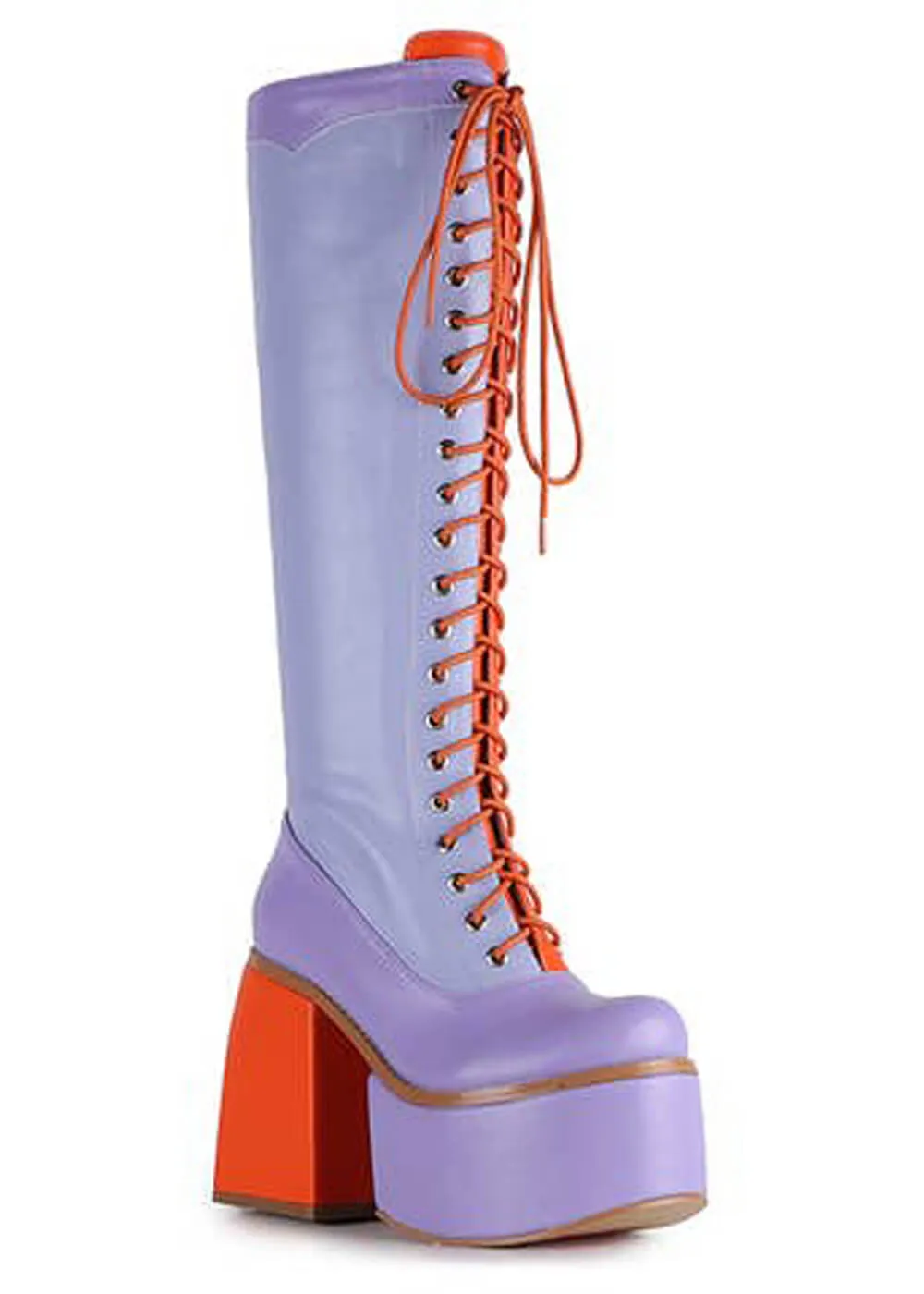 Anthony Wang Ice-06 70's Platform Boots Lilac