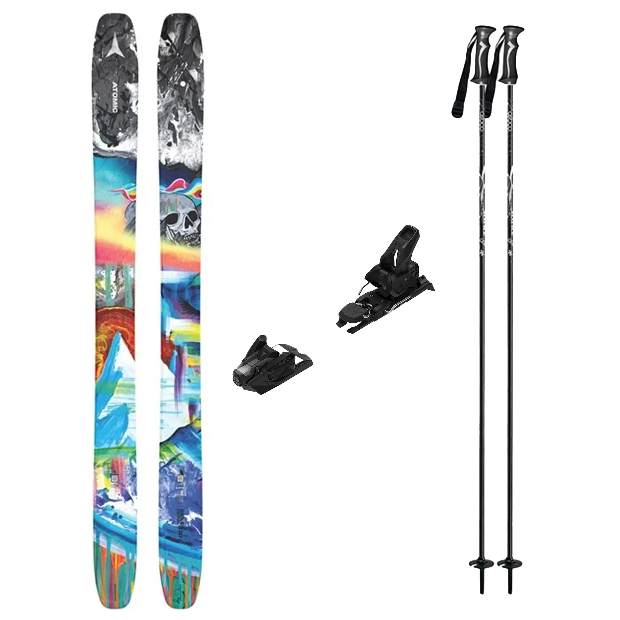 Atomic Bent 120 Skis 2025 with Atomic Strive 14 GW Bindings Adult Ski Package