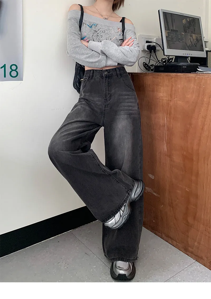 Basic baggy jeans-D812 | Inspanda