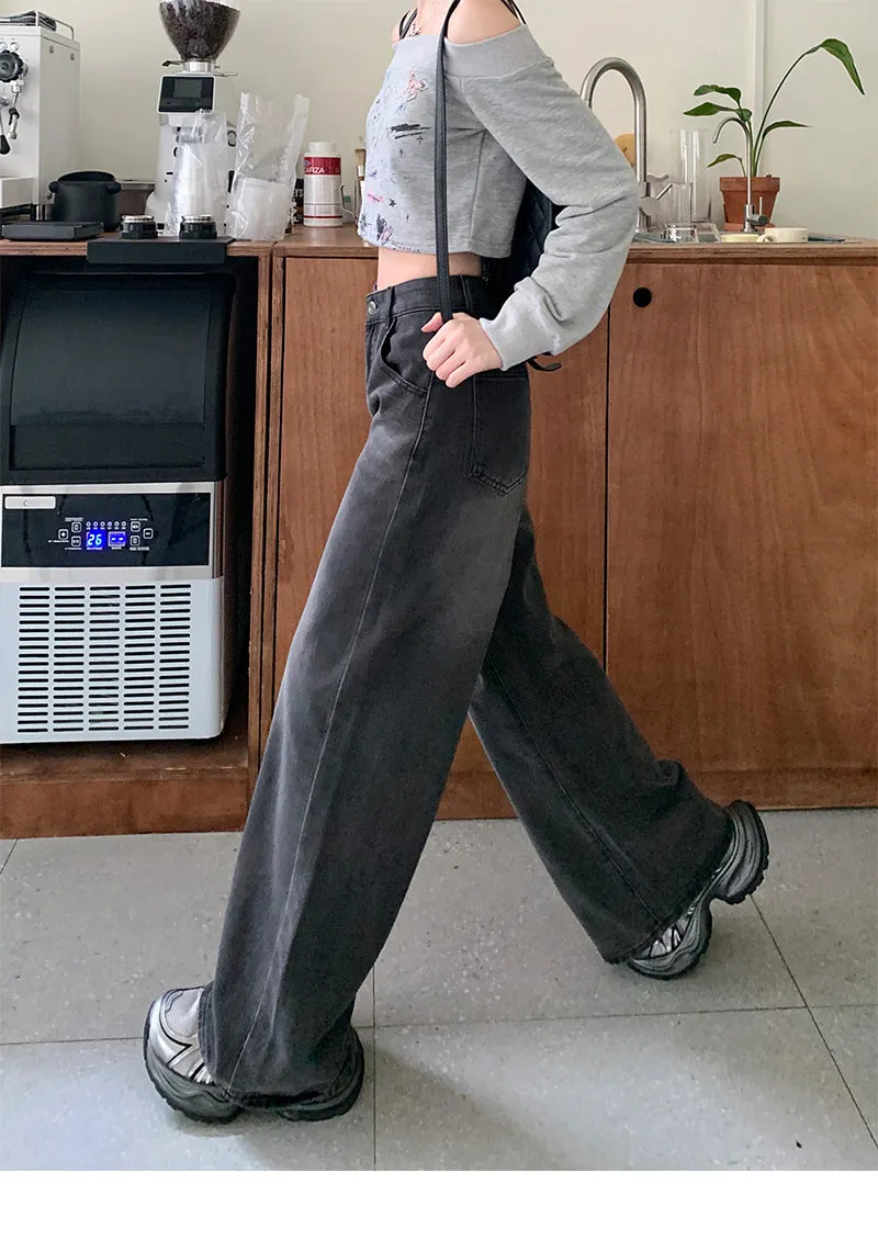 Basic baggy jeans-D812 | Inspanda