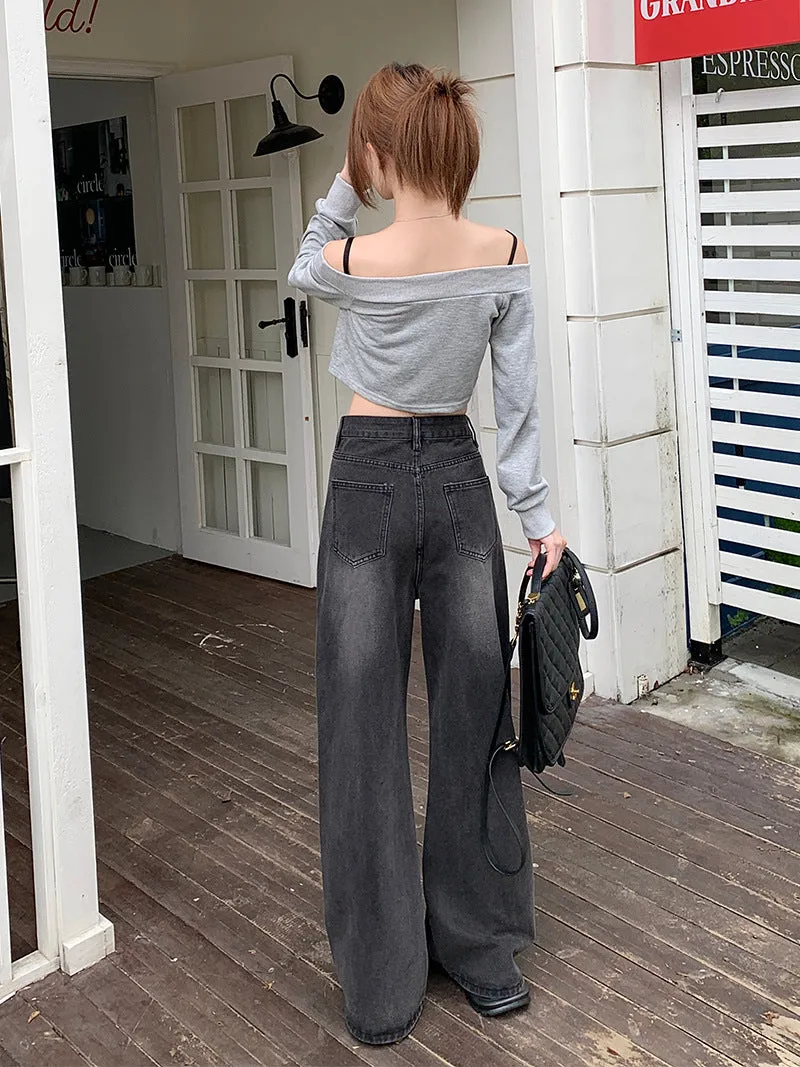 Basic baggy jeans-D812 | Inspanda