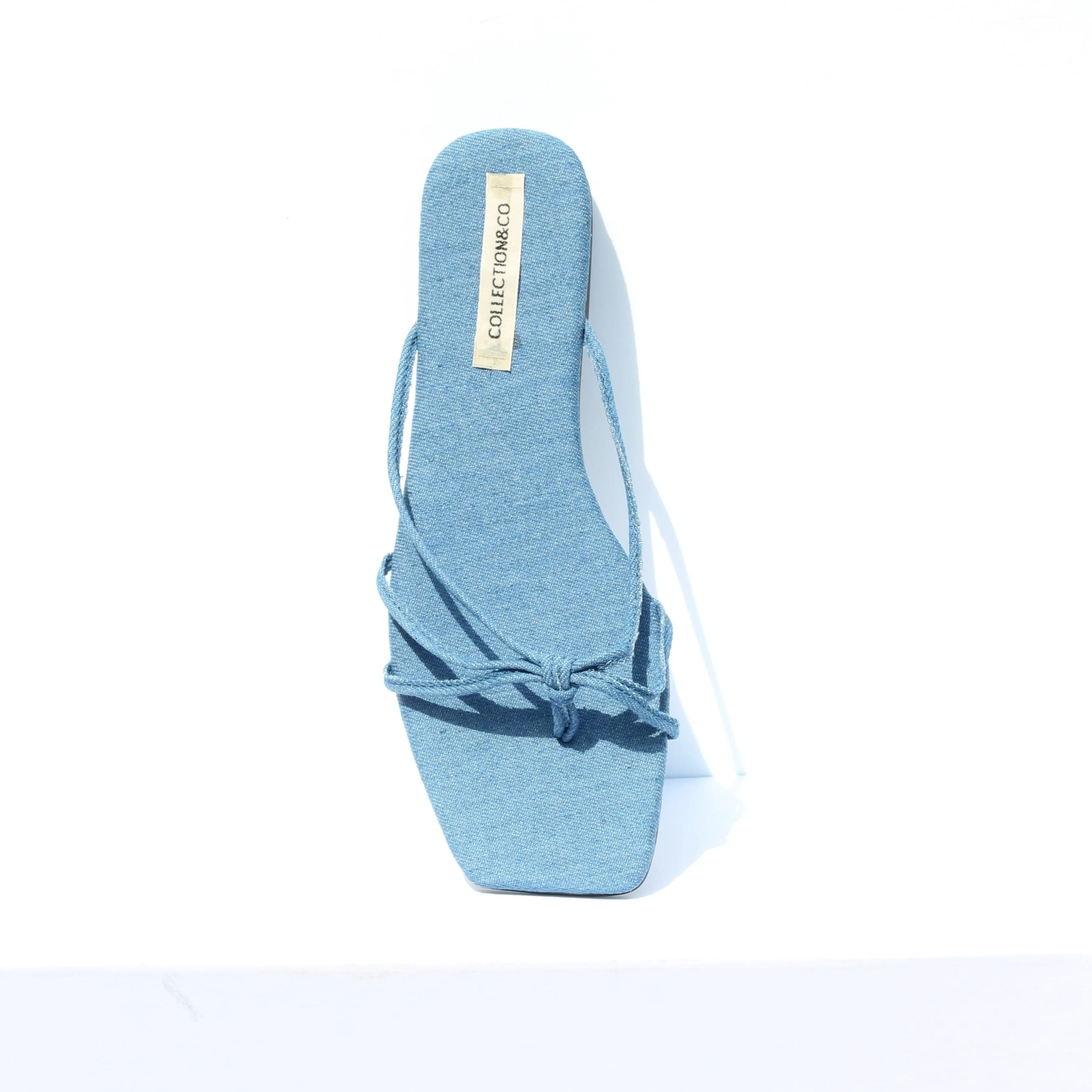 Bianca Vegan Organic Cotton Denim Sandal | Blue