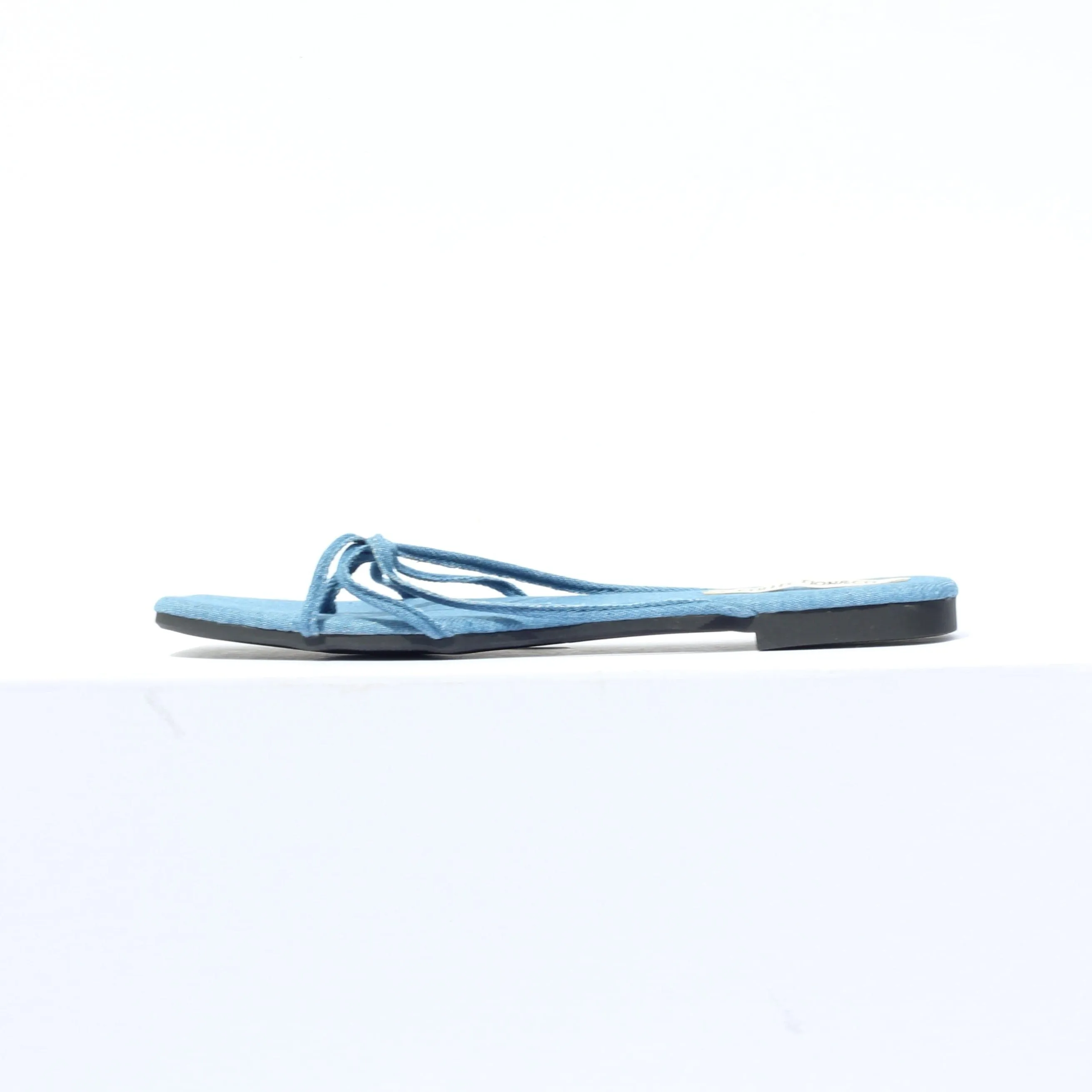 Bianca Vegan Organic Cotton Denim Sandal | Blue