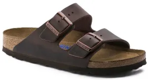 Birkenstock Arizona Sandals - Habana Oiled Leather | Soft Footbed