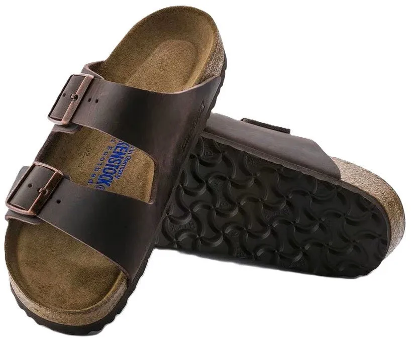 Birkenstock Arizona Sandals - Habana Oiled Leather | Soft Footbed