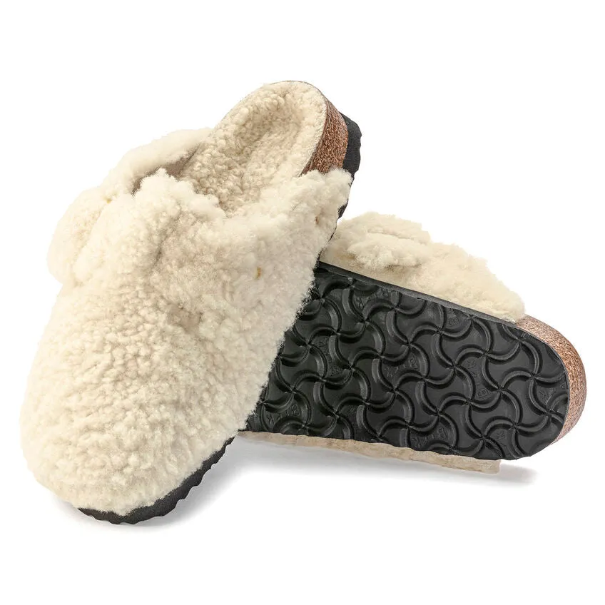 Boston Big Buckle Teddy - Eggshell Shearling||Boston à grosse bougle peluche - Fourrure coquille d'oeuf