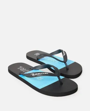 Breakers Bloom Open Toe Mens Thongs- Cobalt