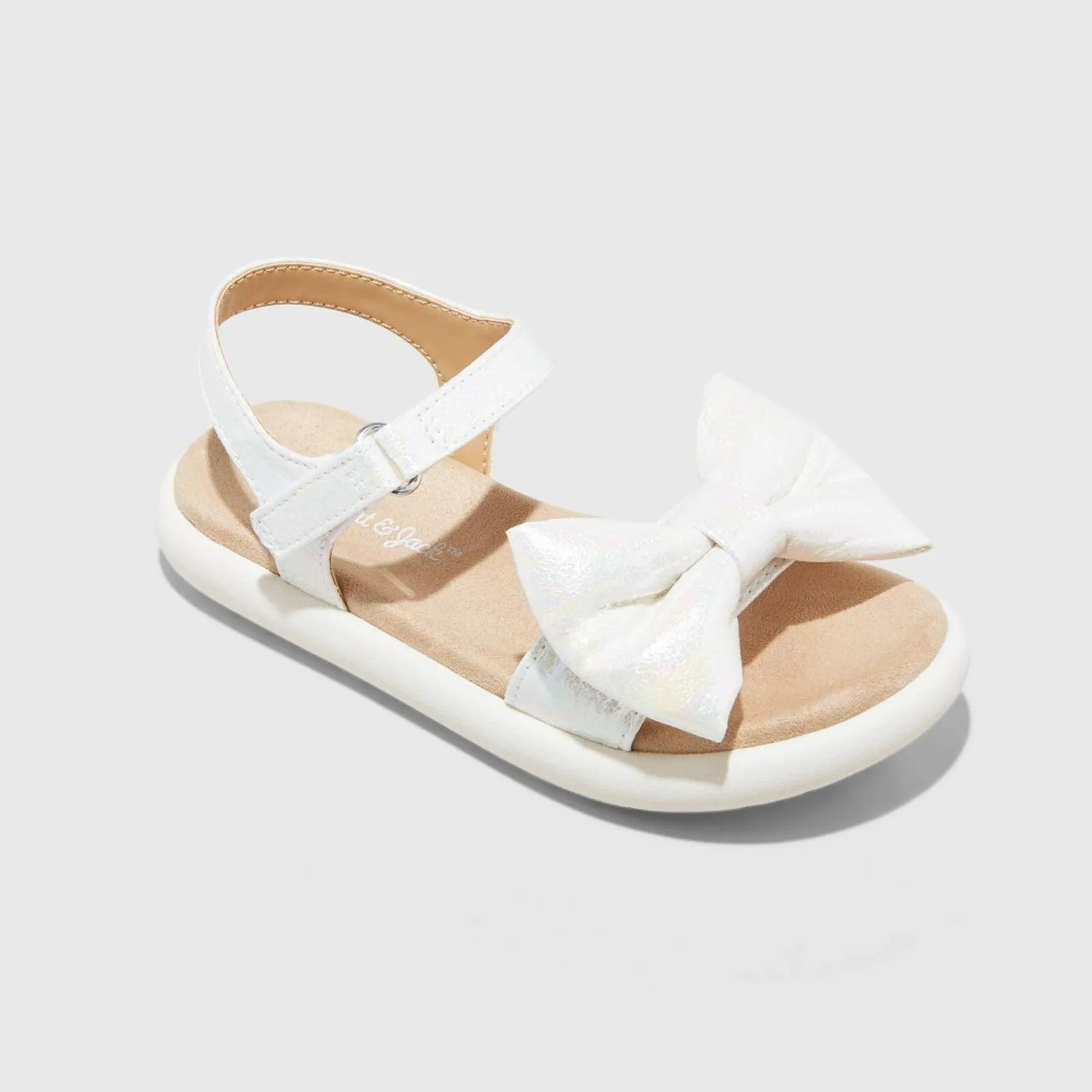 Cat & Jack Toddler Girls Babs Bow Sandals 89467245 White 10T