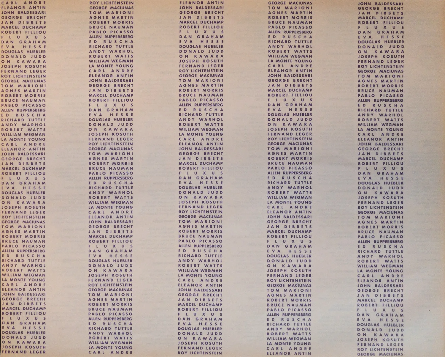 Chain Reaction Exhibition Checklist - Curated by Steven Leiber