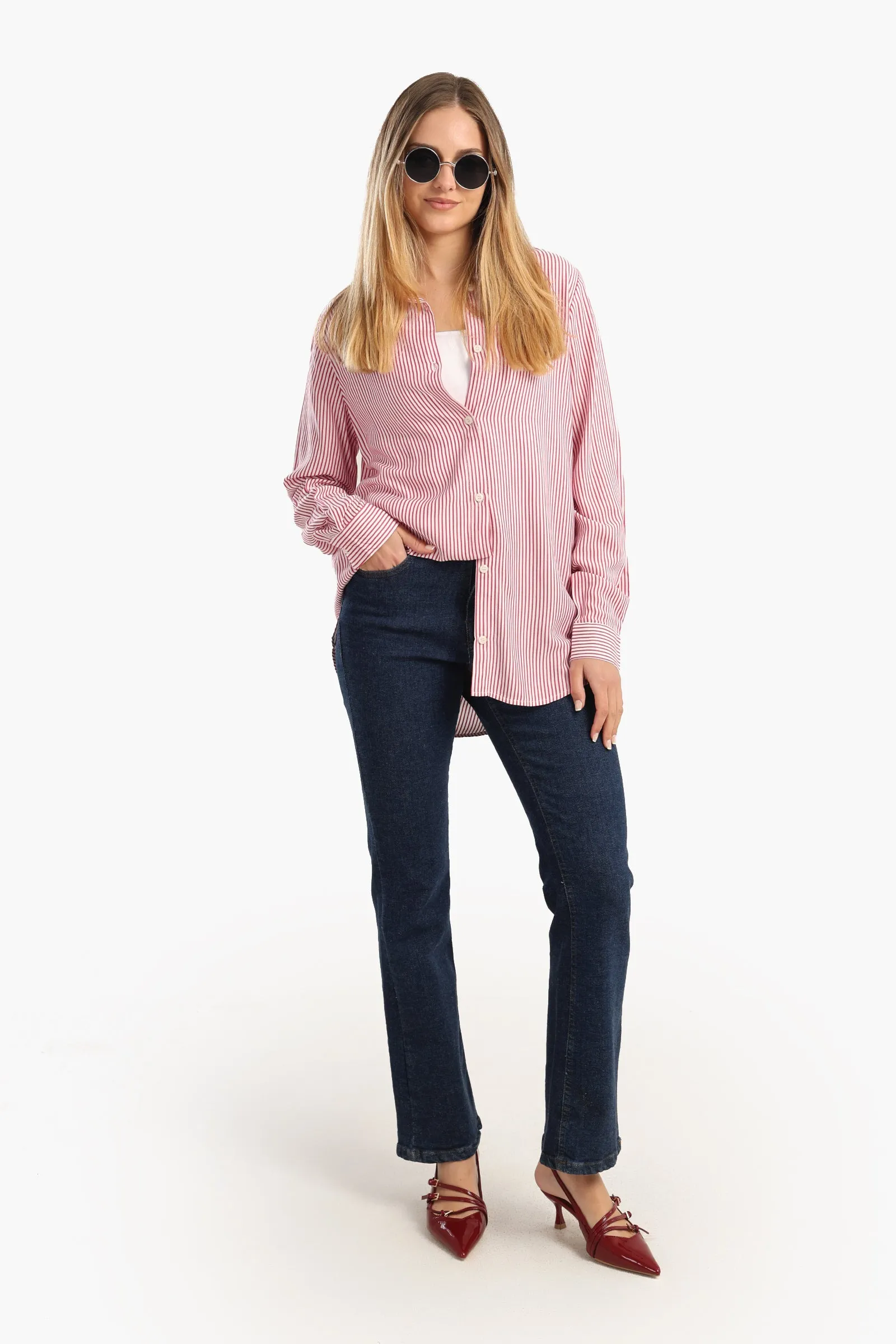 Classic Striped Poplin Shirt
