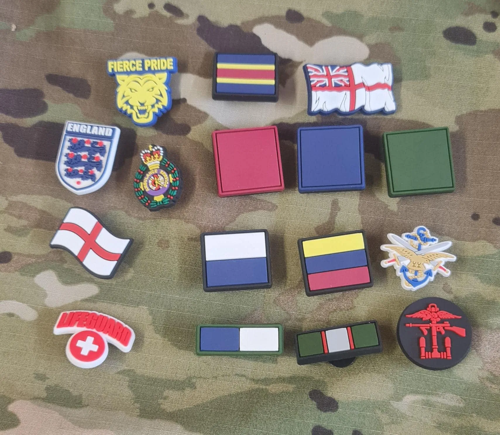 clog / water shoe - novelty charm / gem / logo customise your tactical military footwear