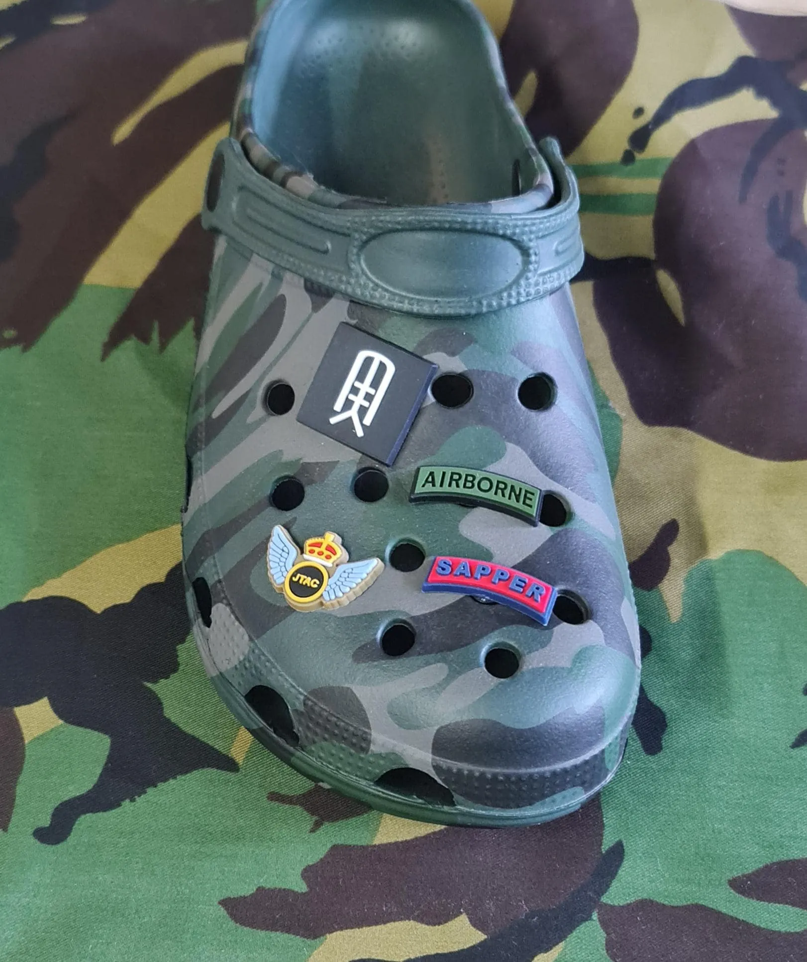 clog / water shoe - novelty charm / gem / logo customise your tactical military footwear