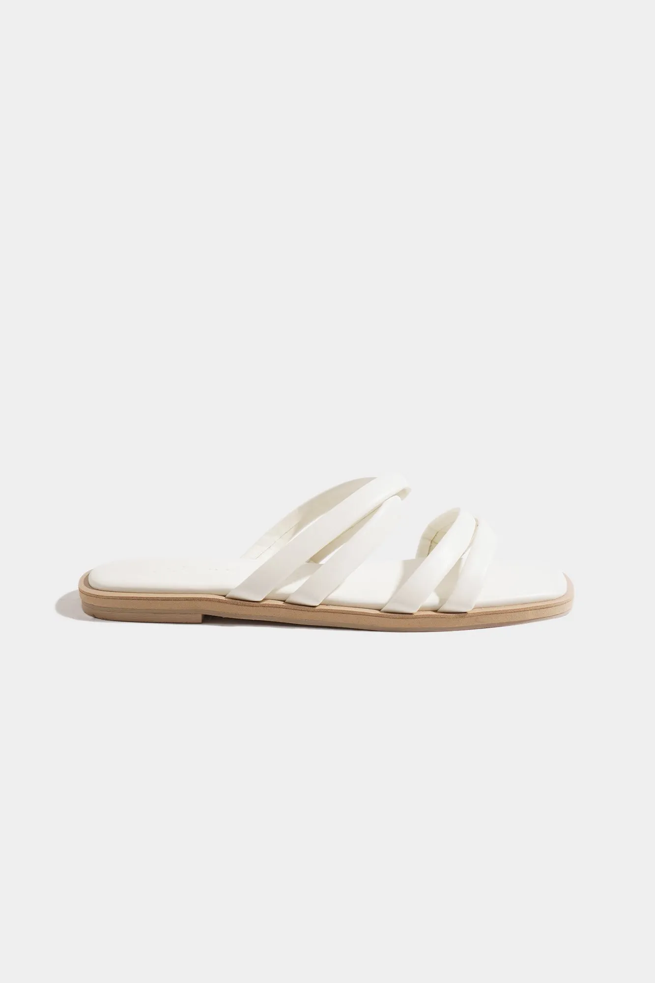 Double Strap Padded Square Toe Sandals