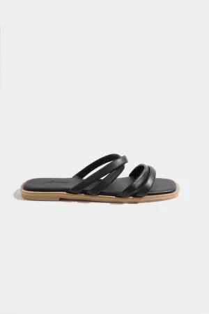 Double Strap Padded Square Toe Sandals