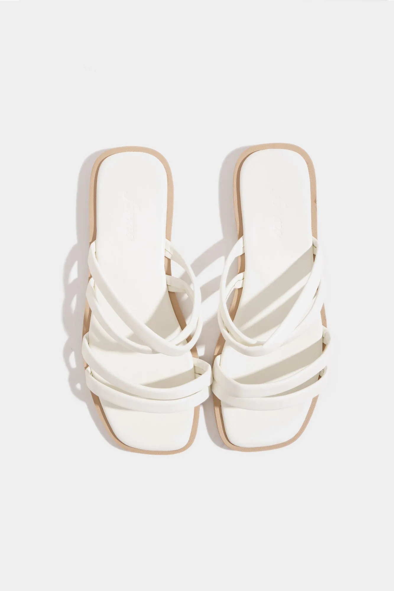 Double Strap Padded Square Toe Sandals