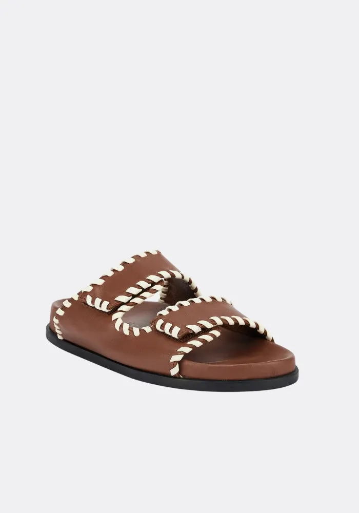 Fontelina Footbed Cocoa - Off White Trim