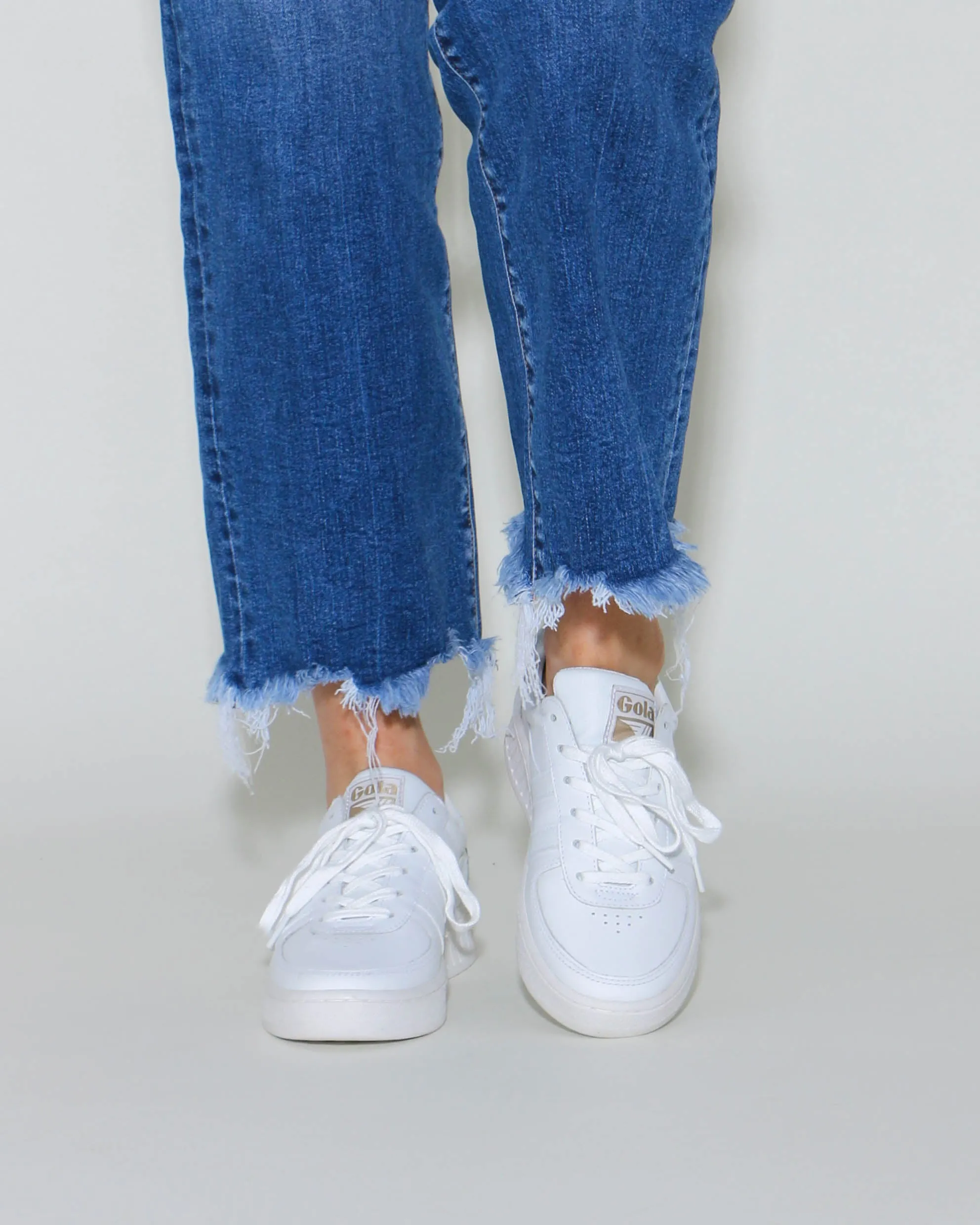 Gola Classics Women's Grandslam Leather Sneakers White/White/White