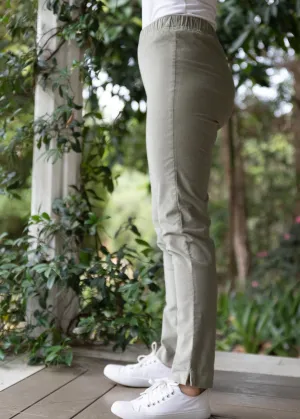 Goondiwindi Cotton Corduroy Elastic Waist Pant - Khaki