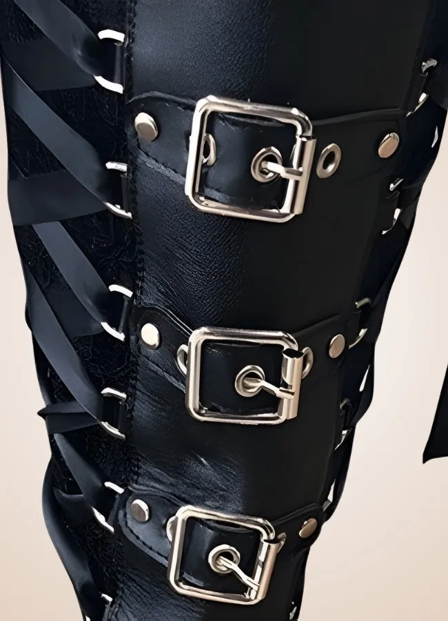 Gothic Belt Buckle Boots