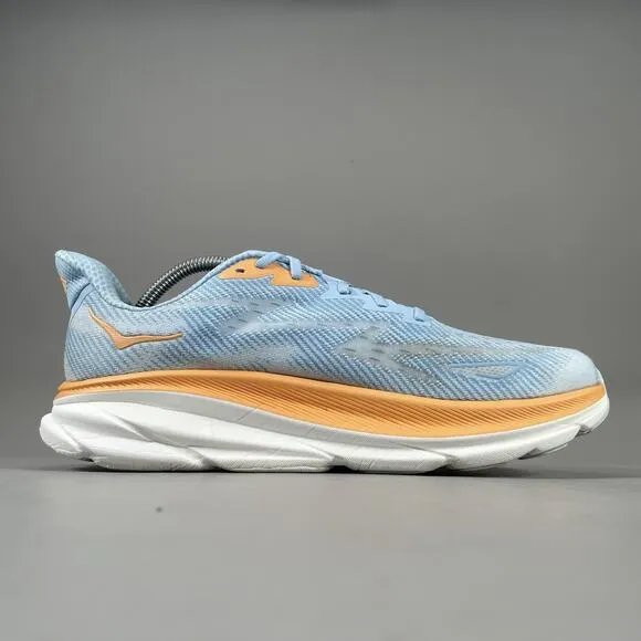 Hoka One One Clifton 9 Women’s 11 B Blue Lace Up Athletic Sneakers Running Shoes