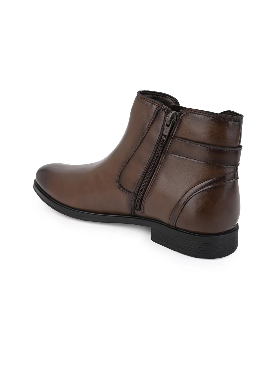 Hydes N Hues Men Brown Buckle Boots