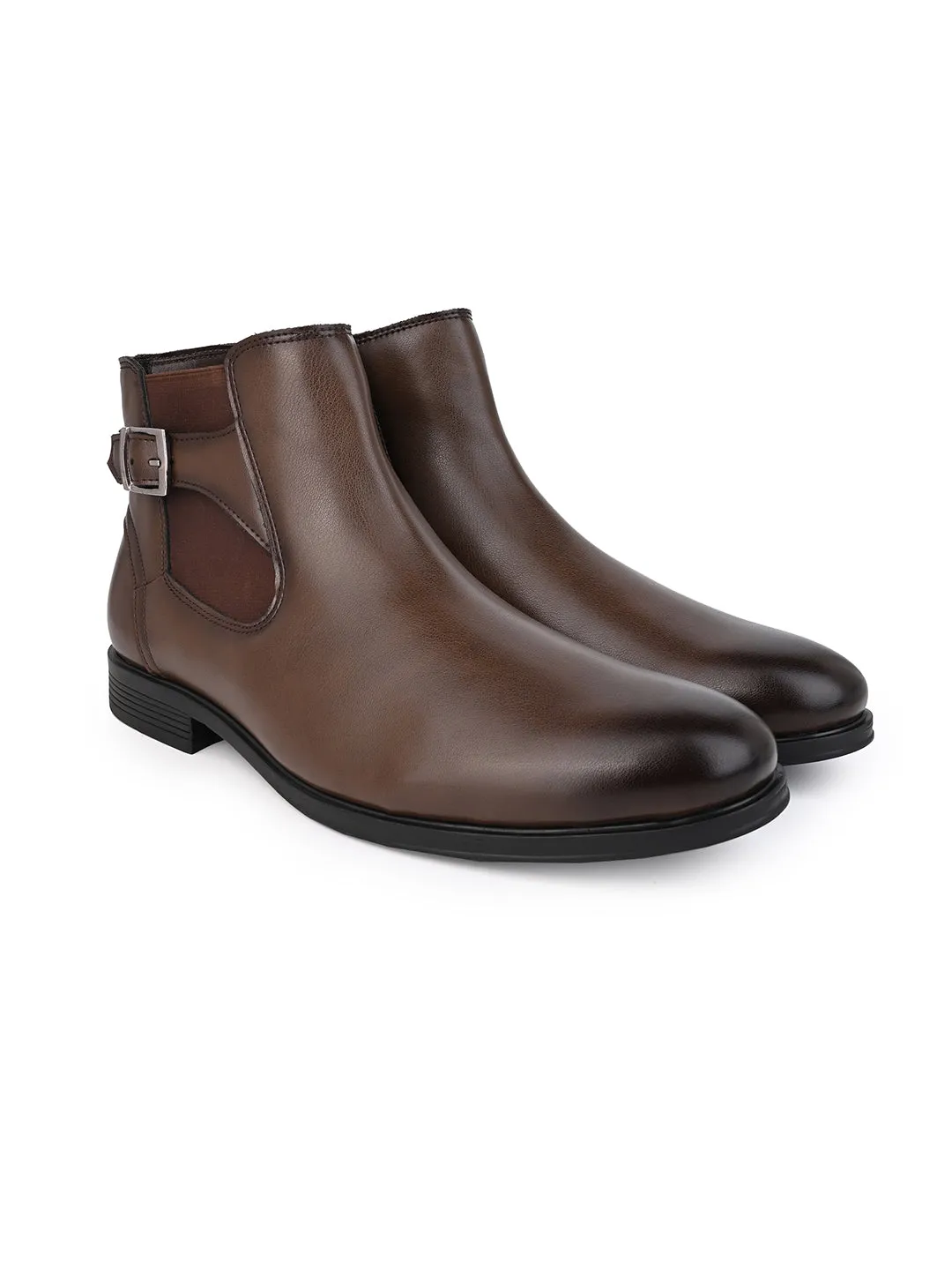 Hydes N Hues Men Brown Buckle Boots