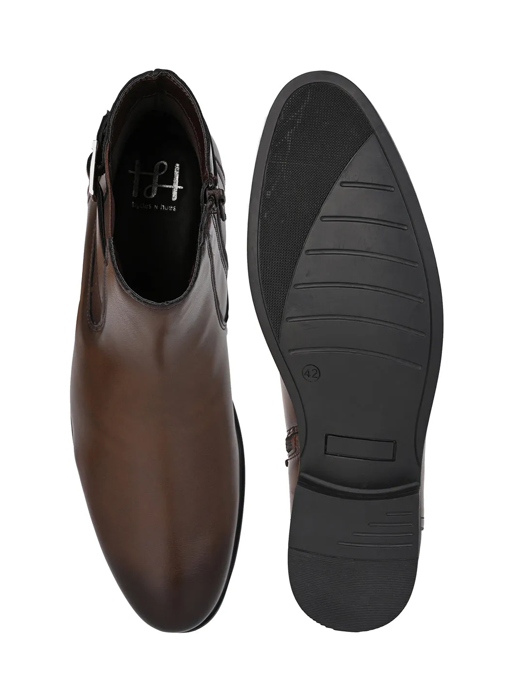 Hydes N Hues Men Brown Buckle Boots