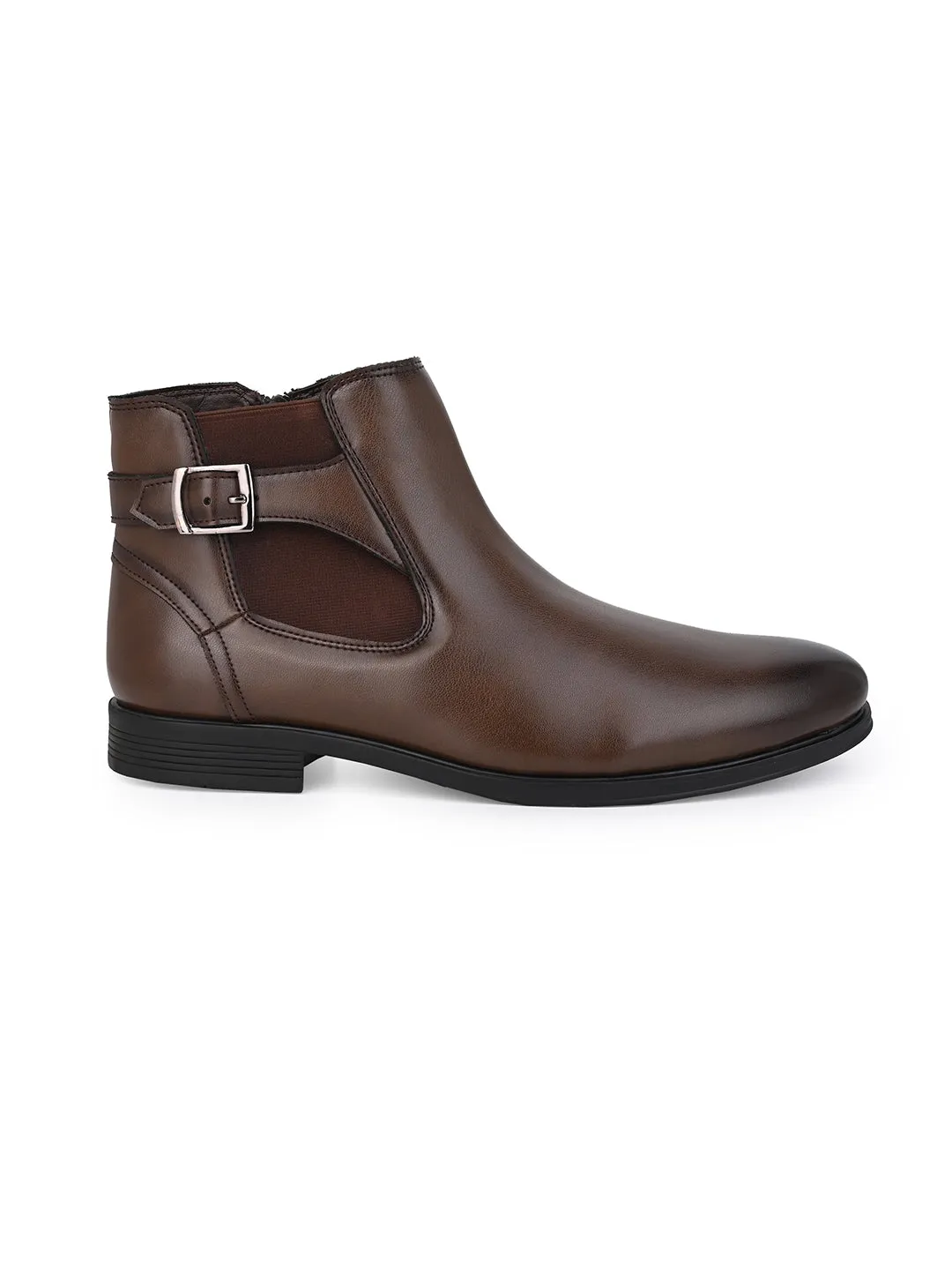 Hydes N Hues Men Brown Buckle Boots