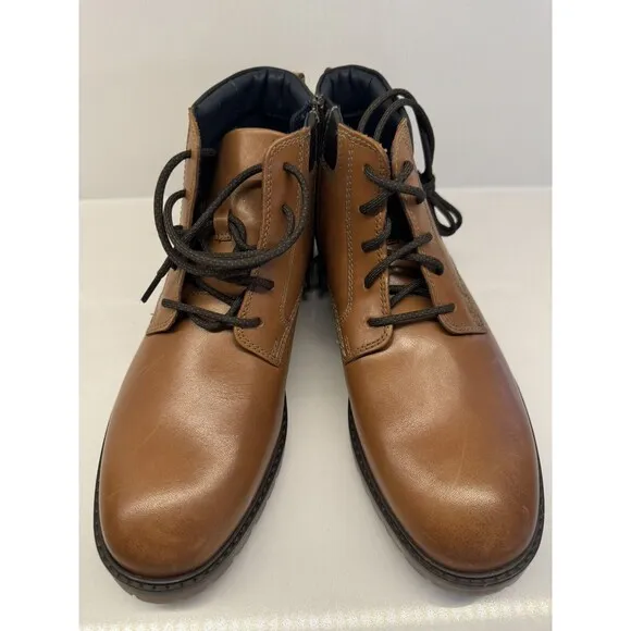 JONHSON &amp; MURPHY boots Patterson Brown genuine Leather Lace Up Boy's youth 4M