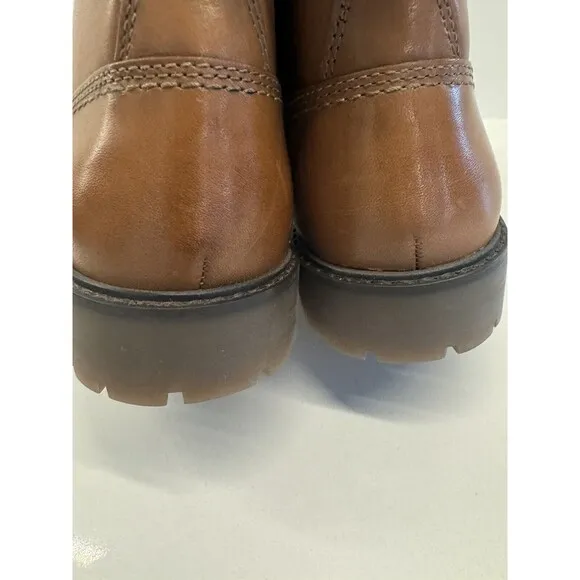 JONHSON &amp; MURPHY boots Patterson Brown genuine Leather Lace Up Boy's youth 4M