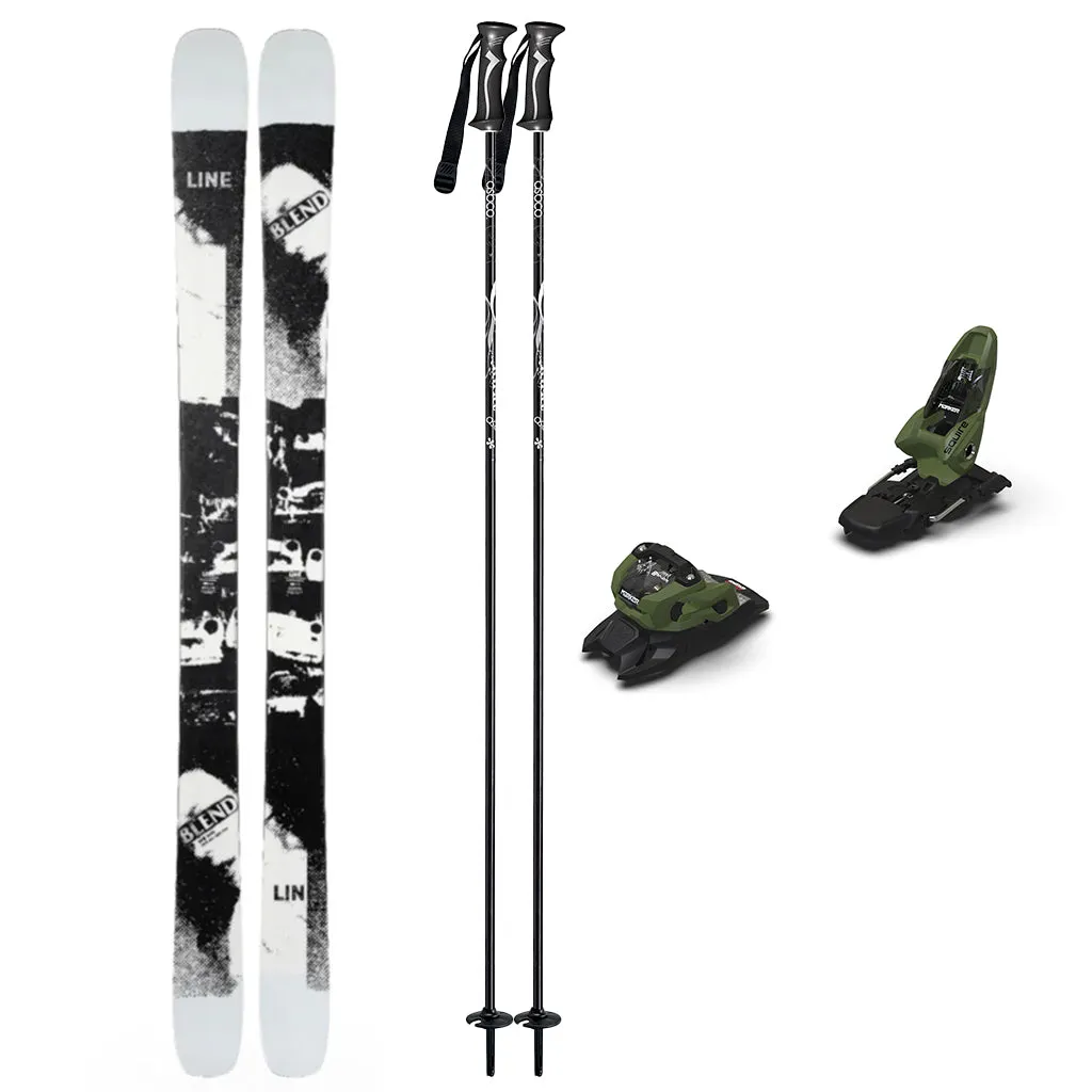 Line Blend Adult Skis 2025 with Marker Squire 11 Ski Package