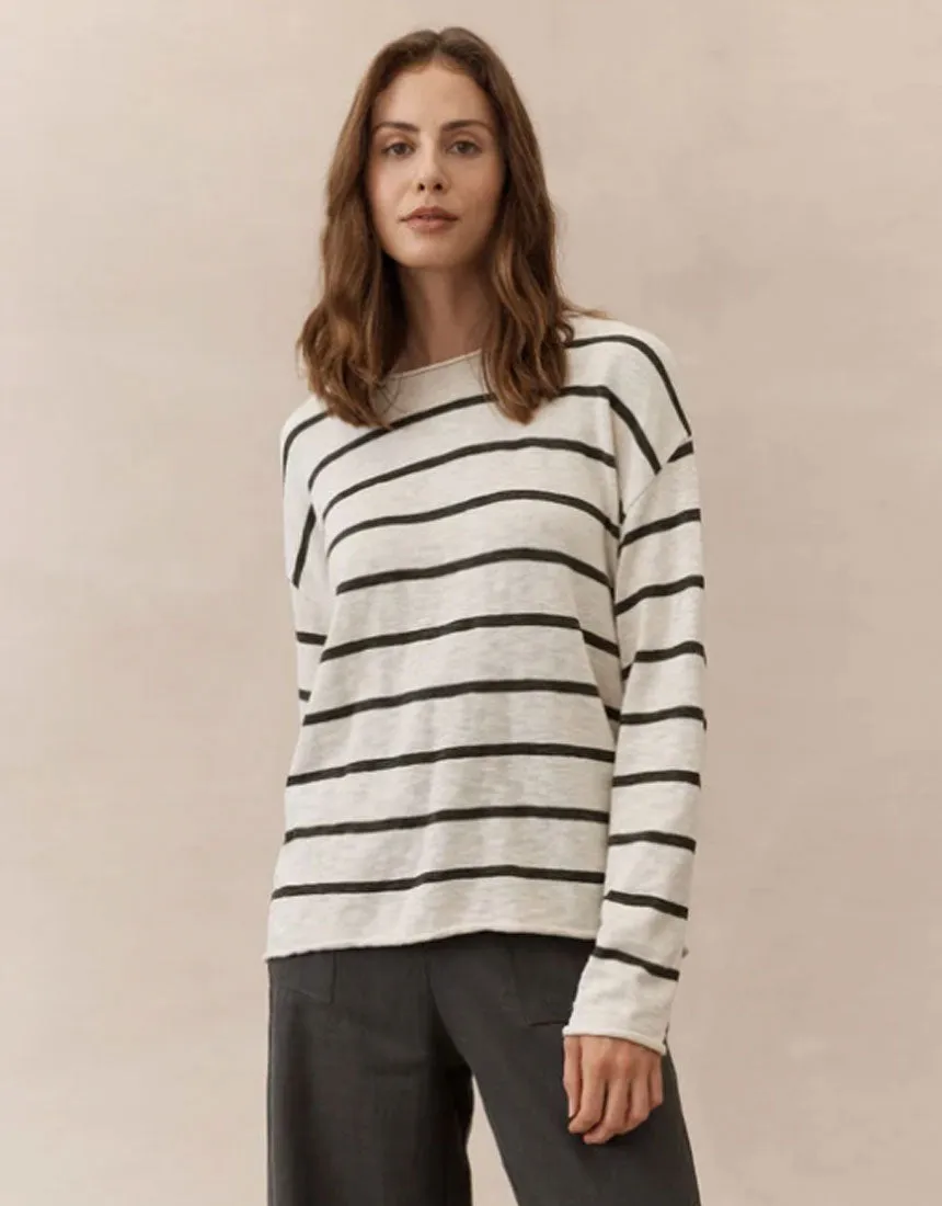 Little Lies Minnie Top - Black Stripe