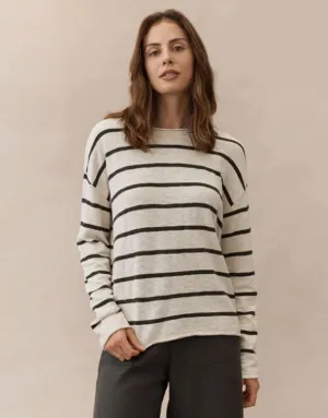 Little Lies Minnie Top - Black Stripe