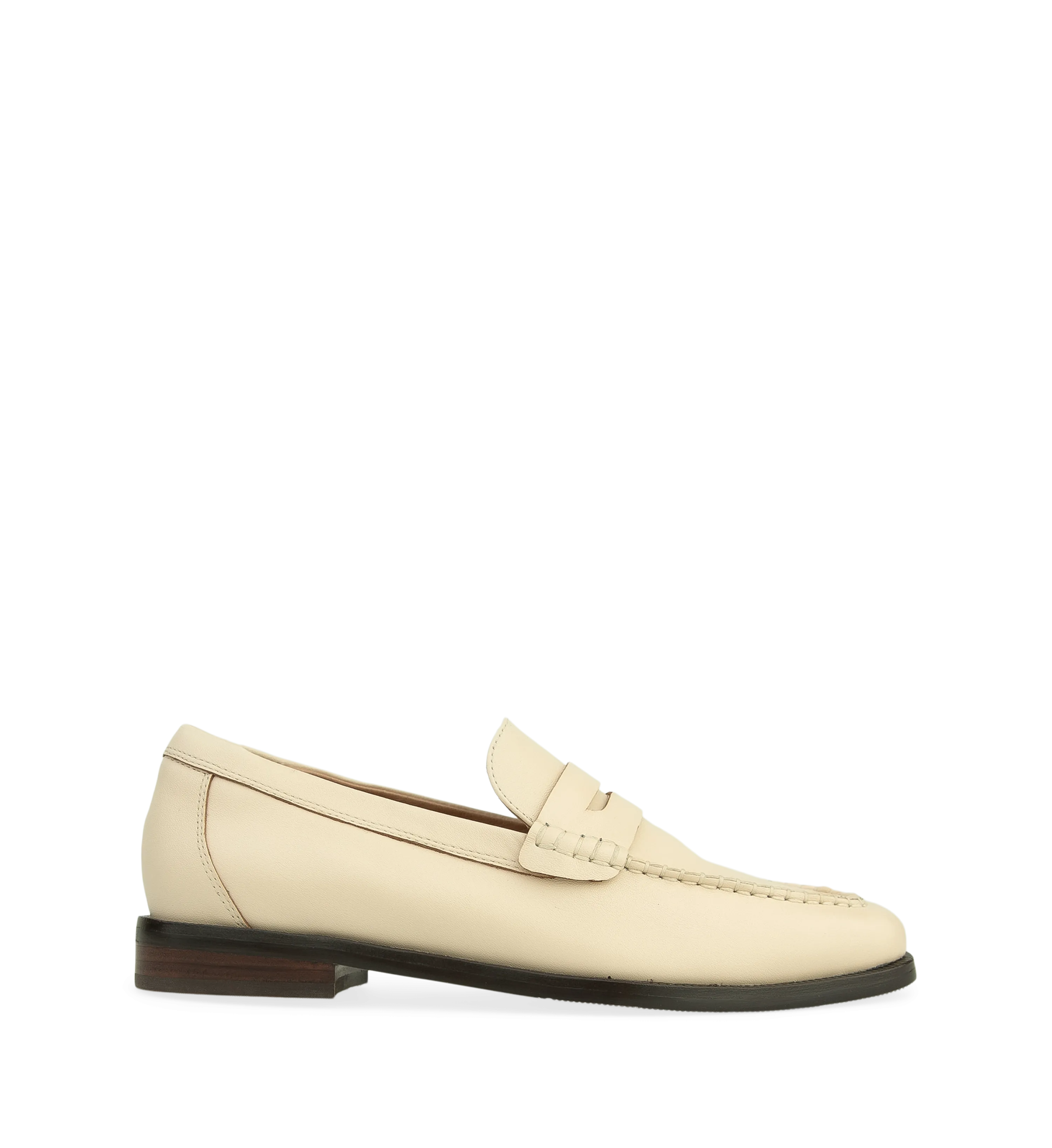 Maleo Oatmilk Leather Loafers
