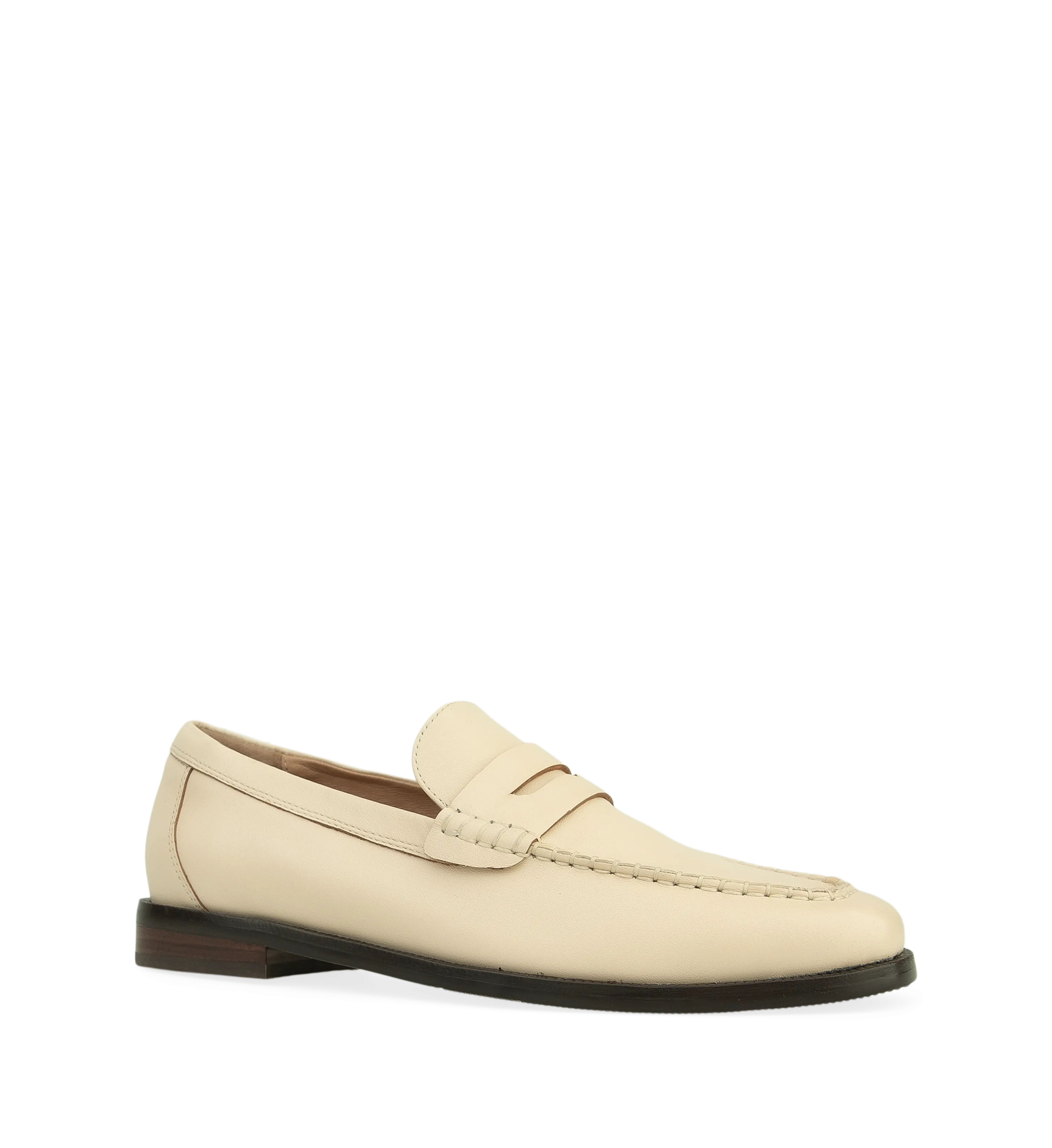 Maleo Oatmilk Leather Loafers