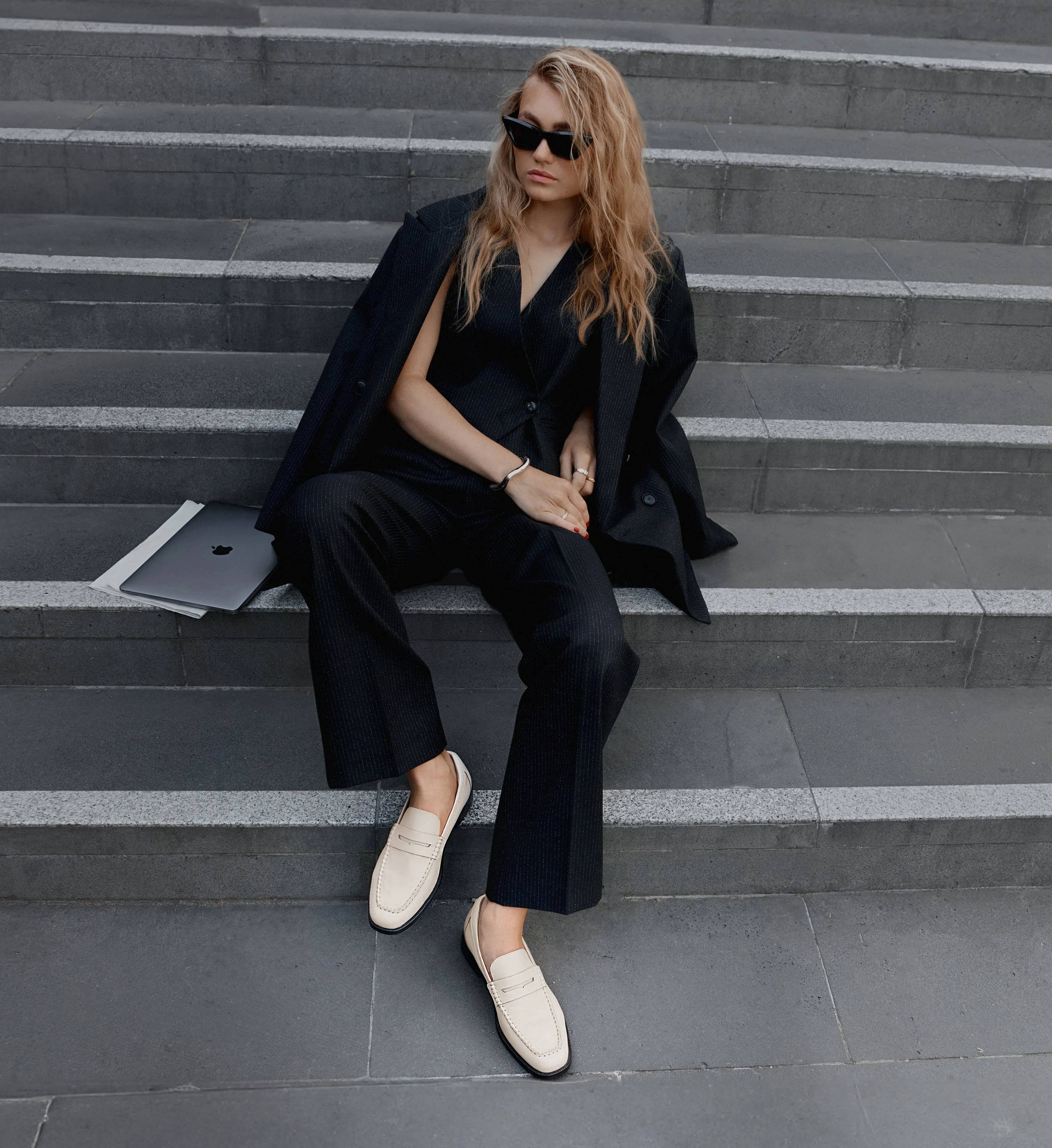 Maleo Oatmilk Leather Loafers