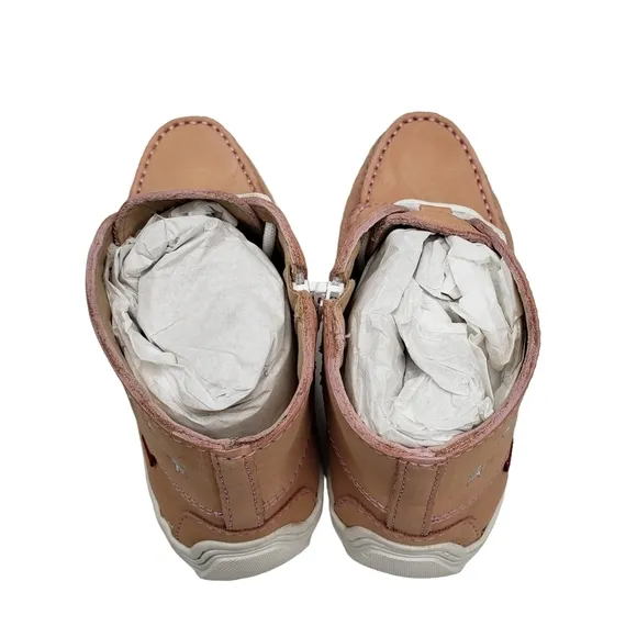 Marc Joseph | NIB Houston Bootie Blush Nobuck Leather Lace Up Boots Girl's 13