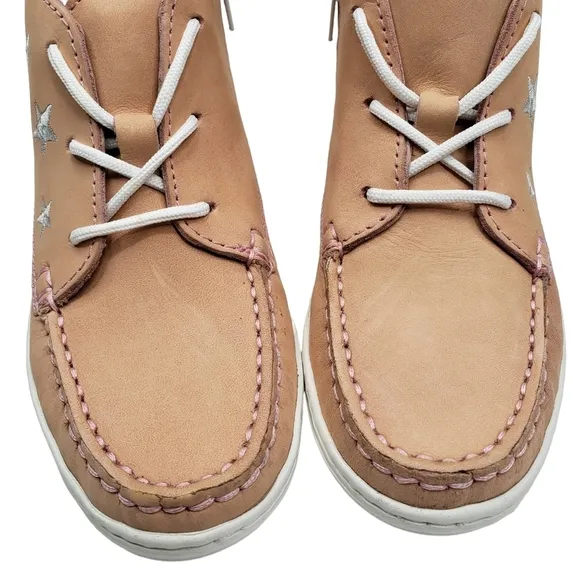 Marc Joseph | NIB Houston Bootie Blush Nobuck Leather Lace Up Boots Girl's 13