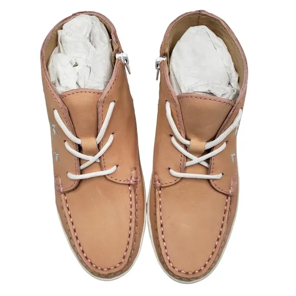 Marc Joseph | NIB Houston Bootie Blush Nobuck Leather Lace Up Boots Girl's 13