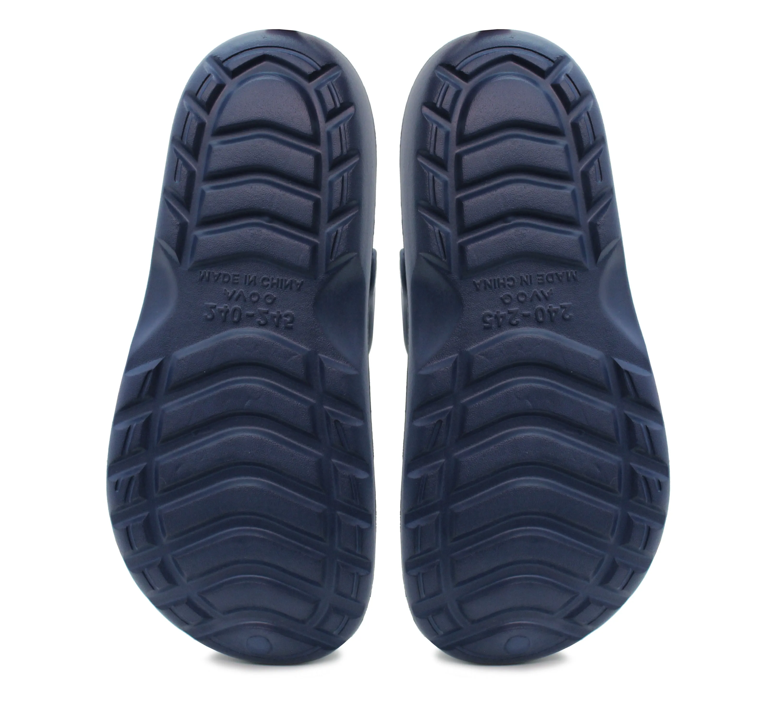 Mens Clogs Warm Fleece Lined Navy Thermal Garden Clogs Waterproof Lightweight EVA Adjustable Faux Fur Slippers Hospital House Shoes