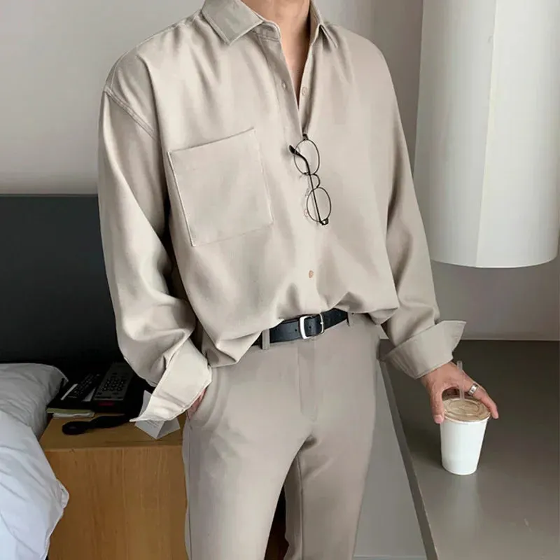 Men's Loose-Fit Lapel Shirt